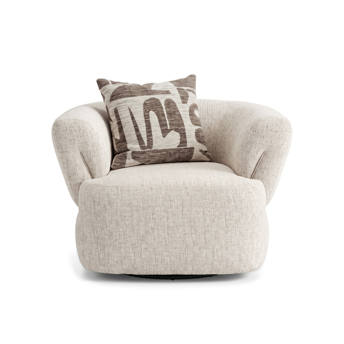 Celine - Swivel Chair - Beige Fabric