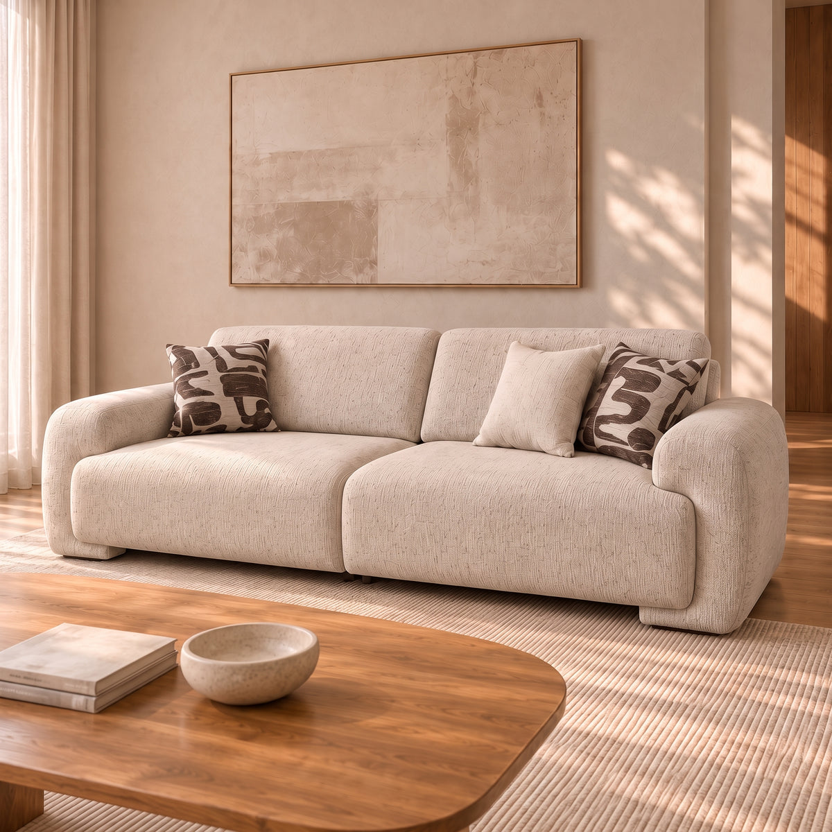 Celine - Sofa - Beige Fabric