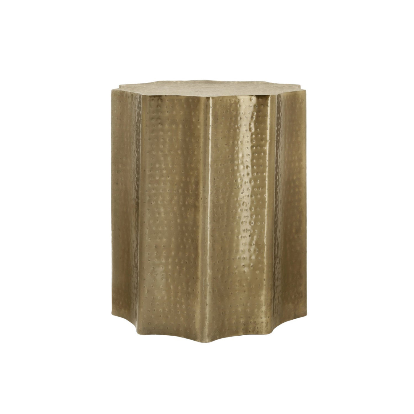 Mathilde - Side Table - Gold Metal Drum End Table