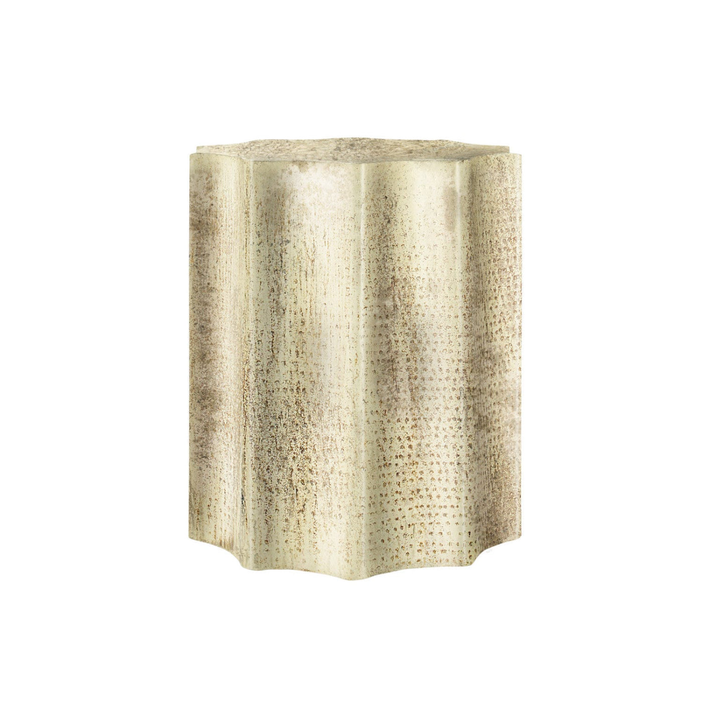 Mathilde - Side Table - Antique Gold Metal Drum End Table