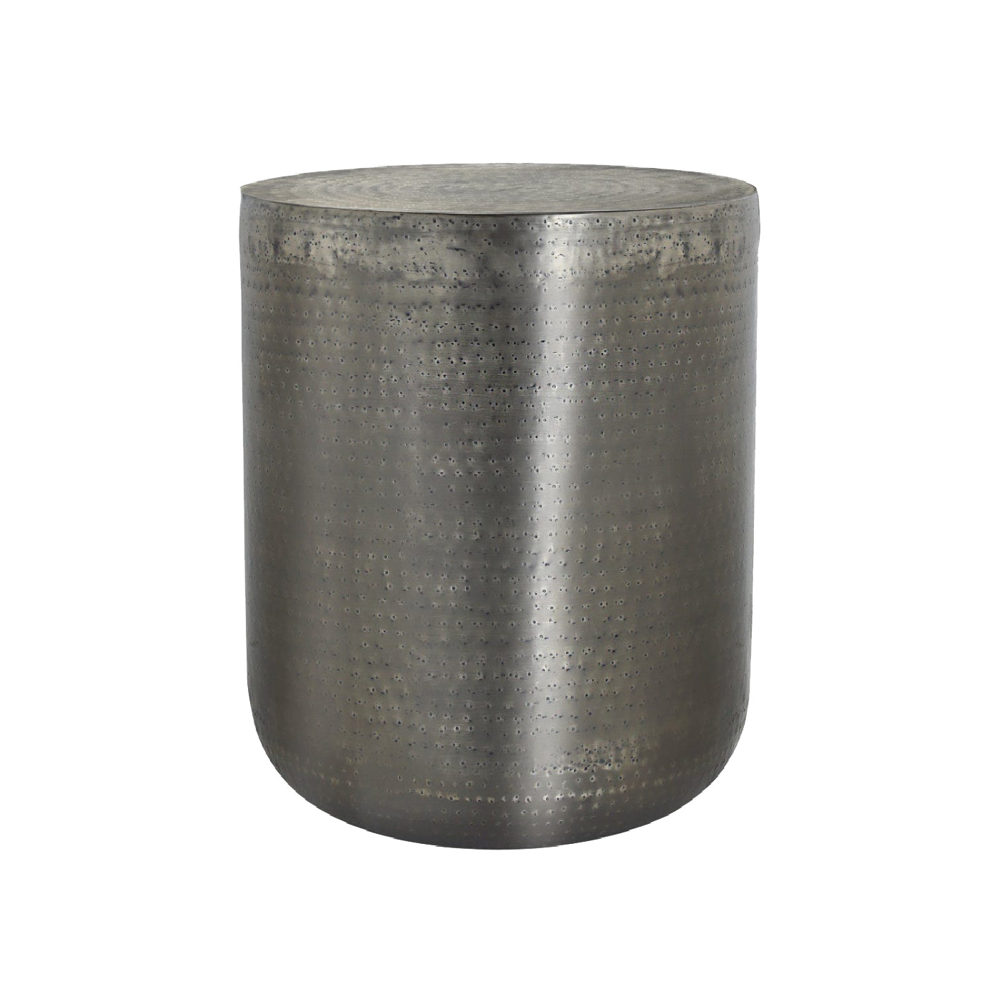 Camille - Side Table - Drum Metal End Table Grey