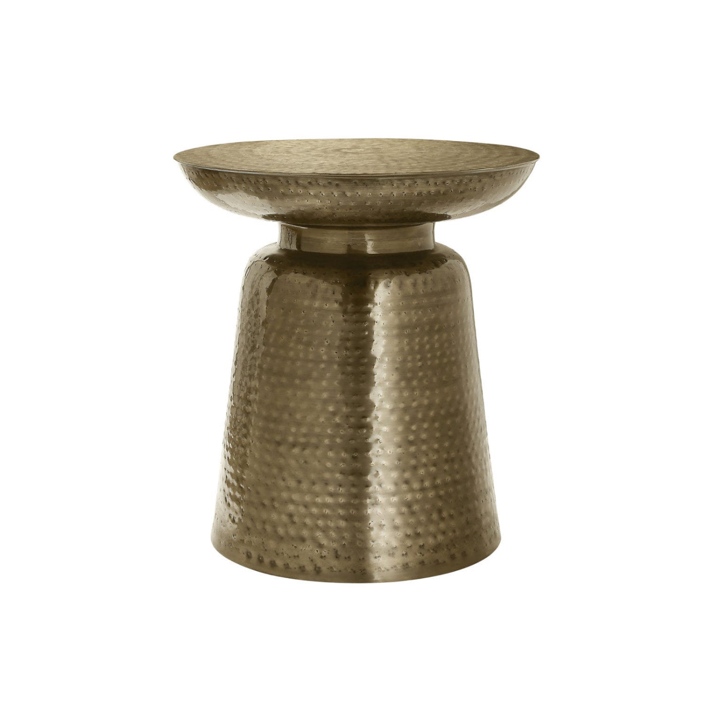 Margaux - Side Table - Gold Metal Drum End Table