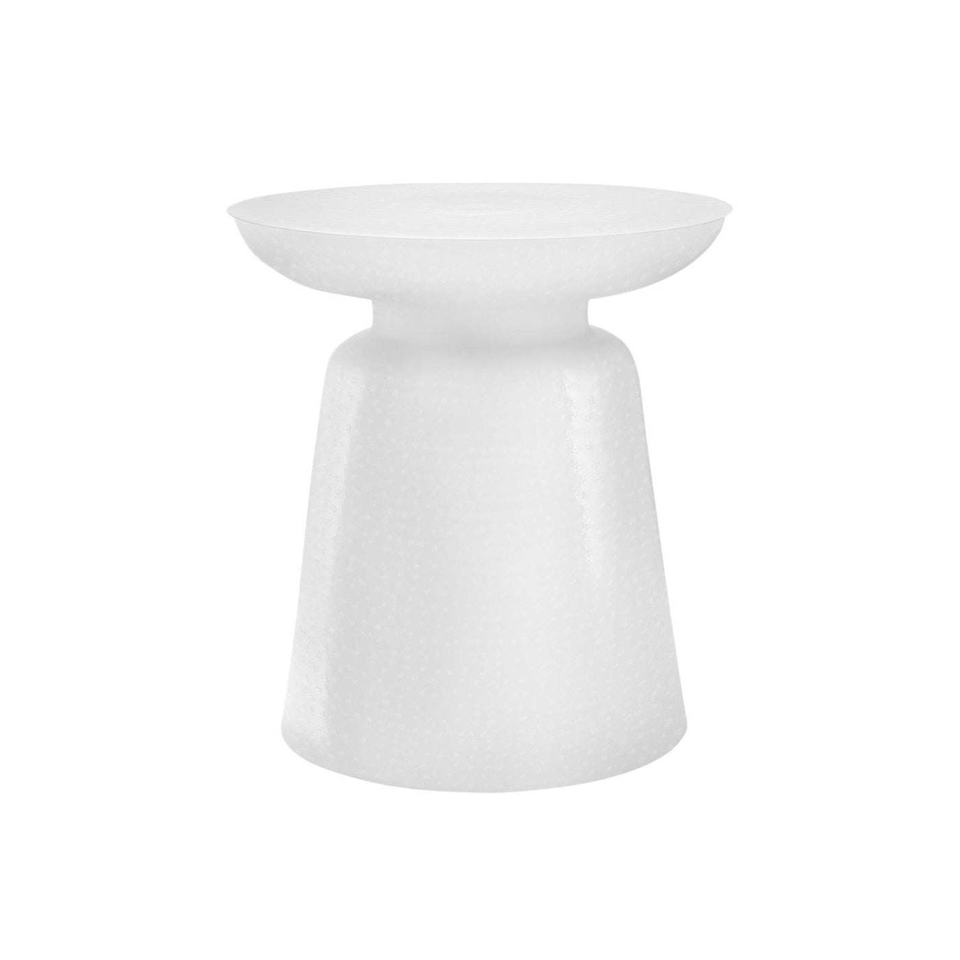 Margaux - Side Table - Drum Metal End Table White