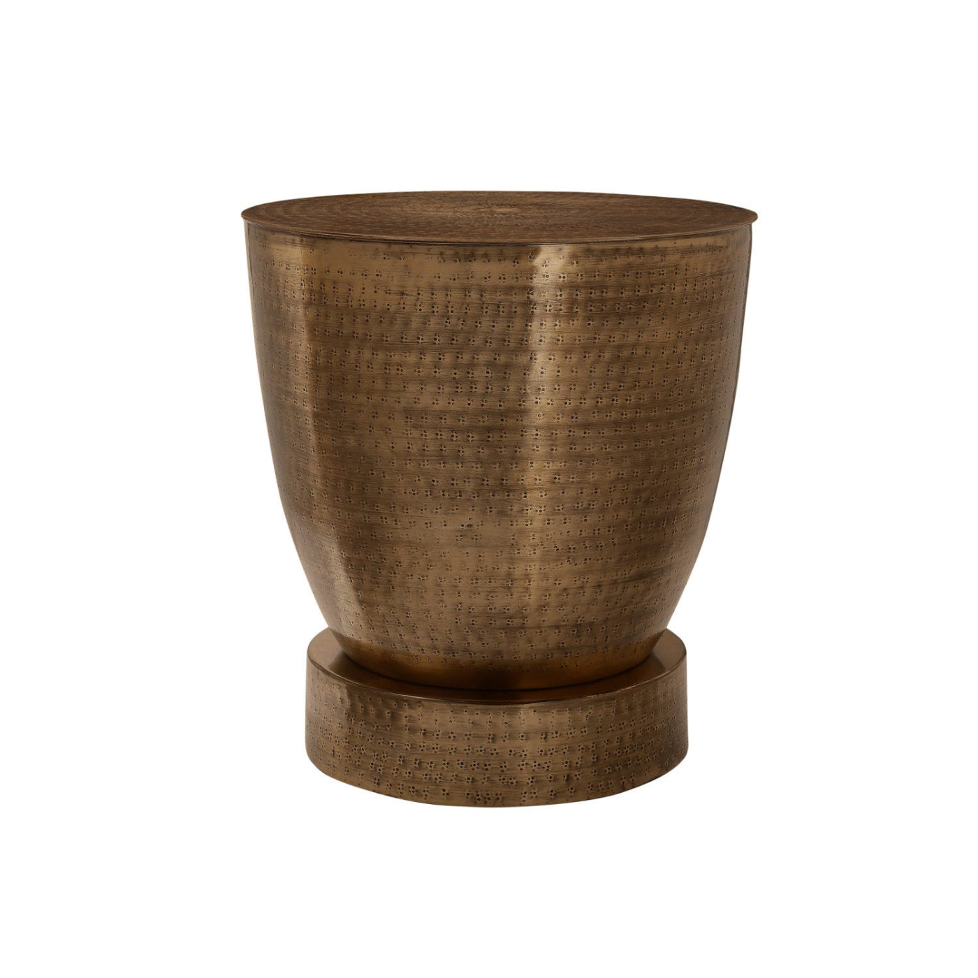 Victor - Side Table - Drum Metal Copper End Table