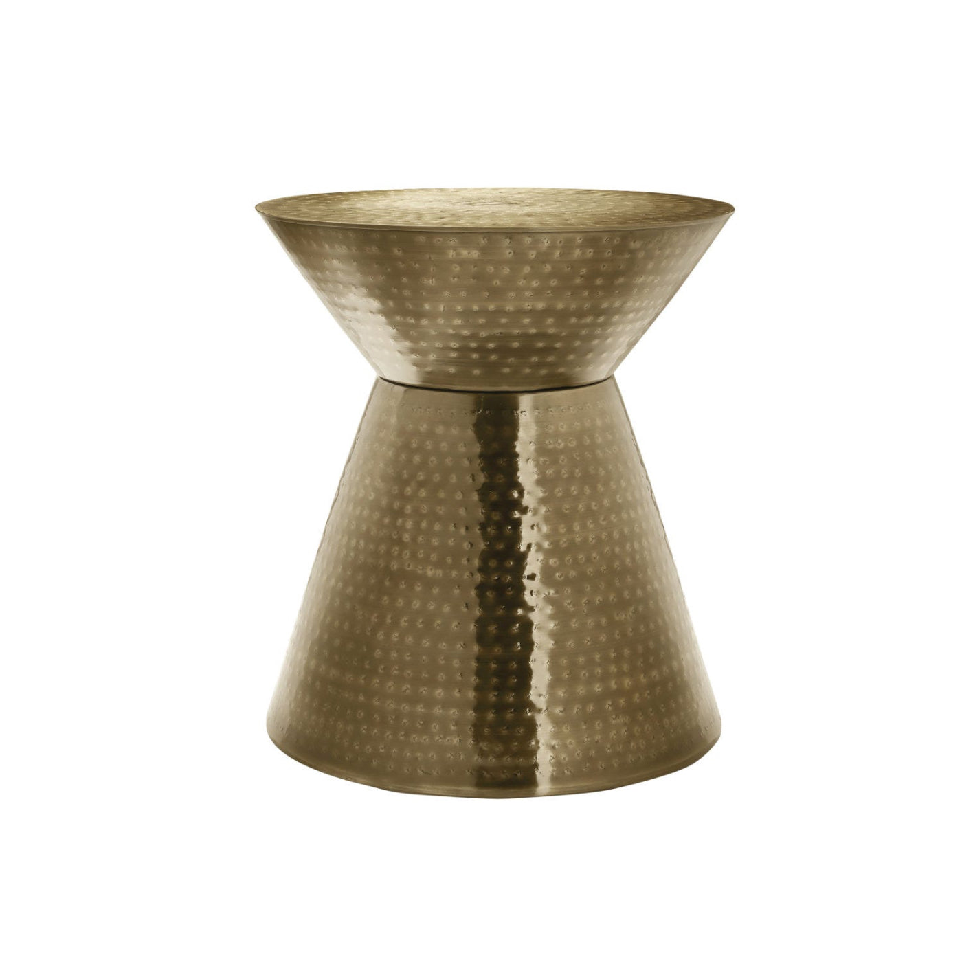 Tristan - Side Table - Gold Metal Drum End Table