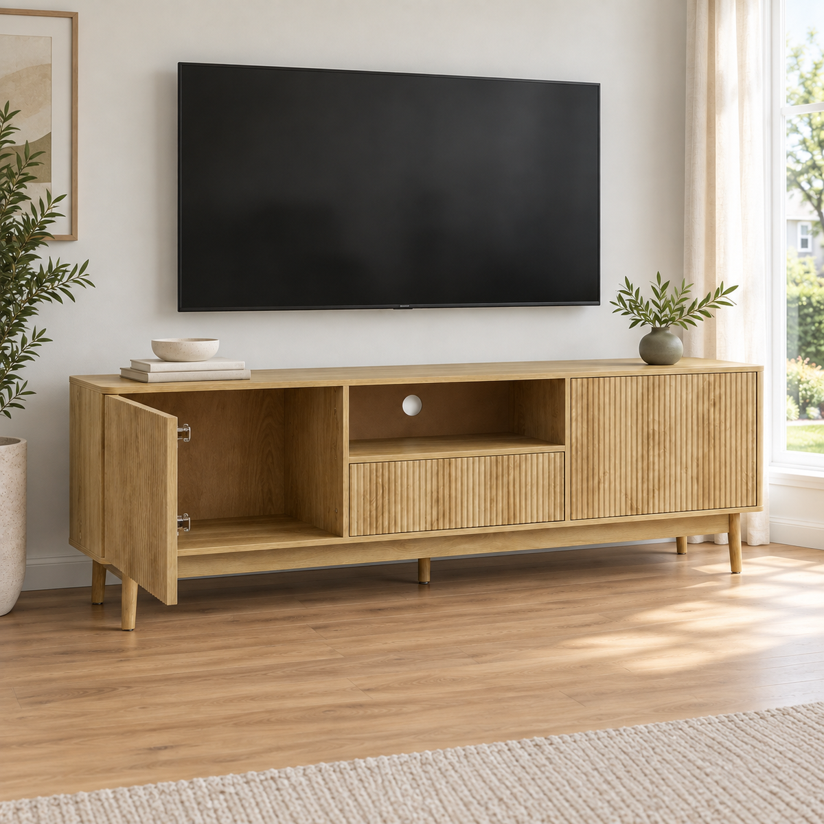 Liam - TV Stand - Walnut - 72 in