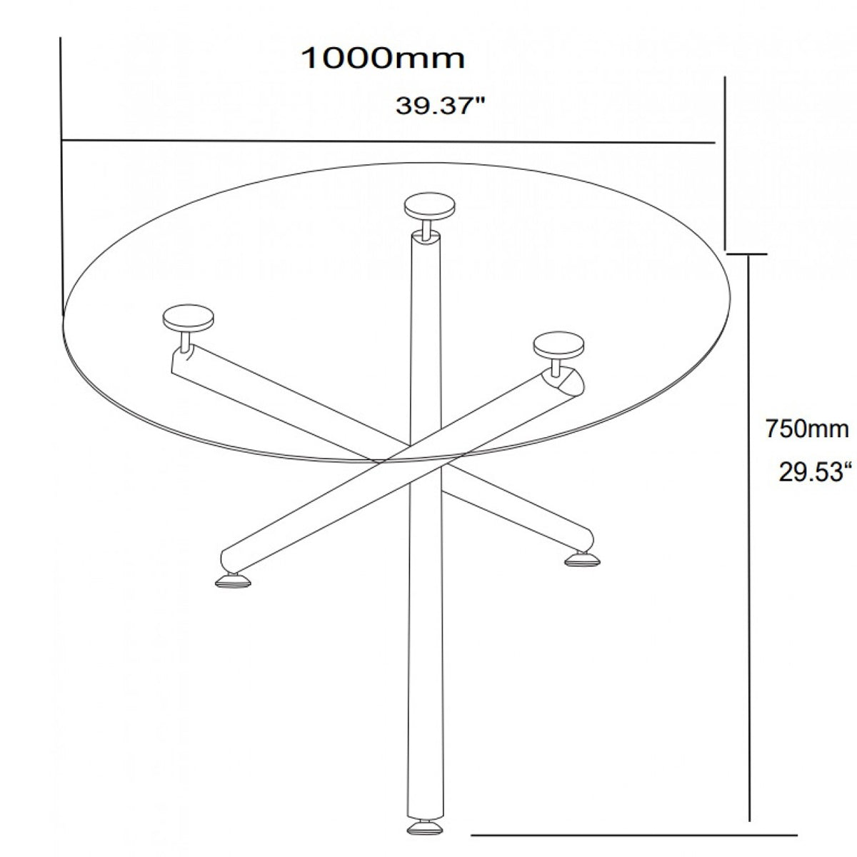 Ophelia - Dining Table - Tempered Glass