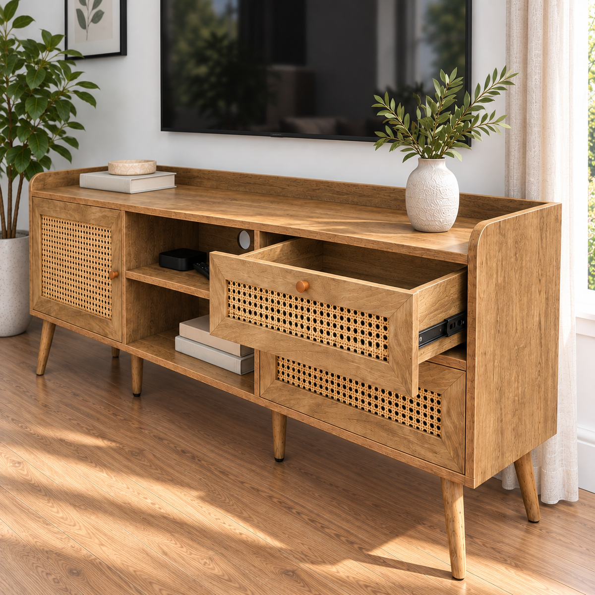 Garrett - Meuble de TV - Noyer - 72 po