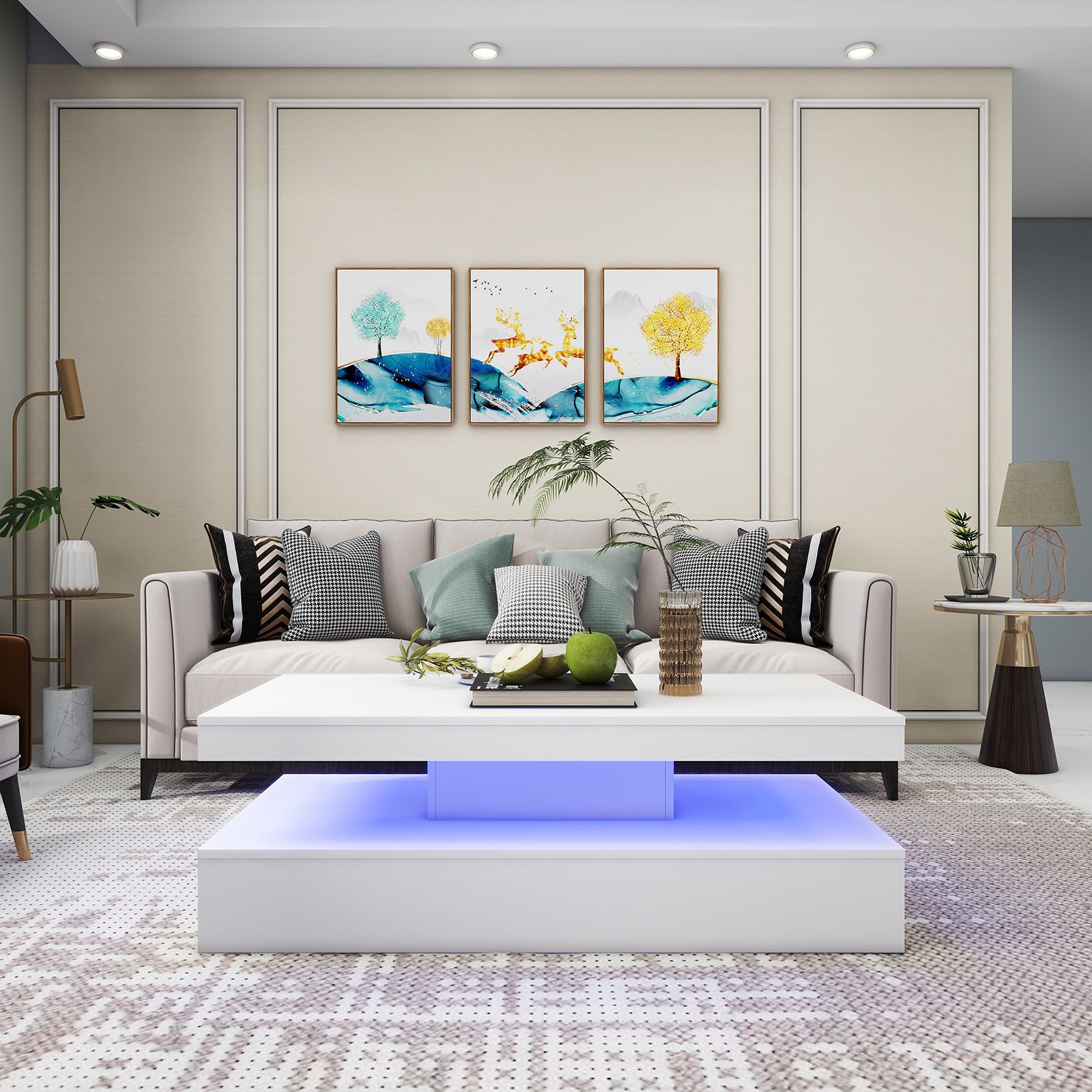 Lana - LED Coffee Table - Glossy White