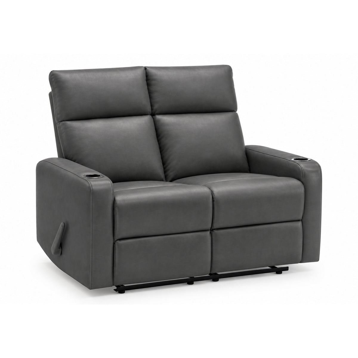 Théo - Causeuse Inclinable - Cuir Gris