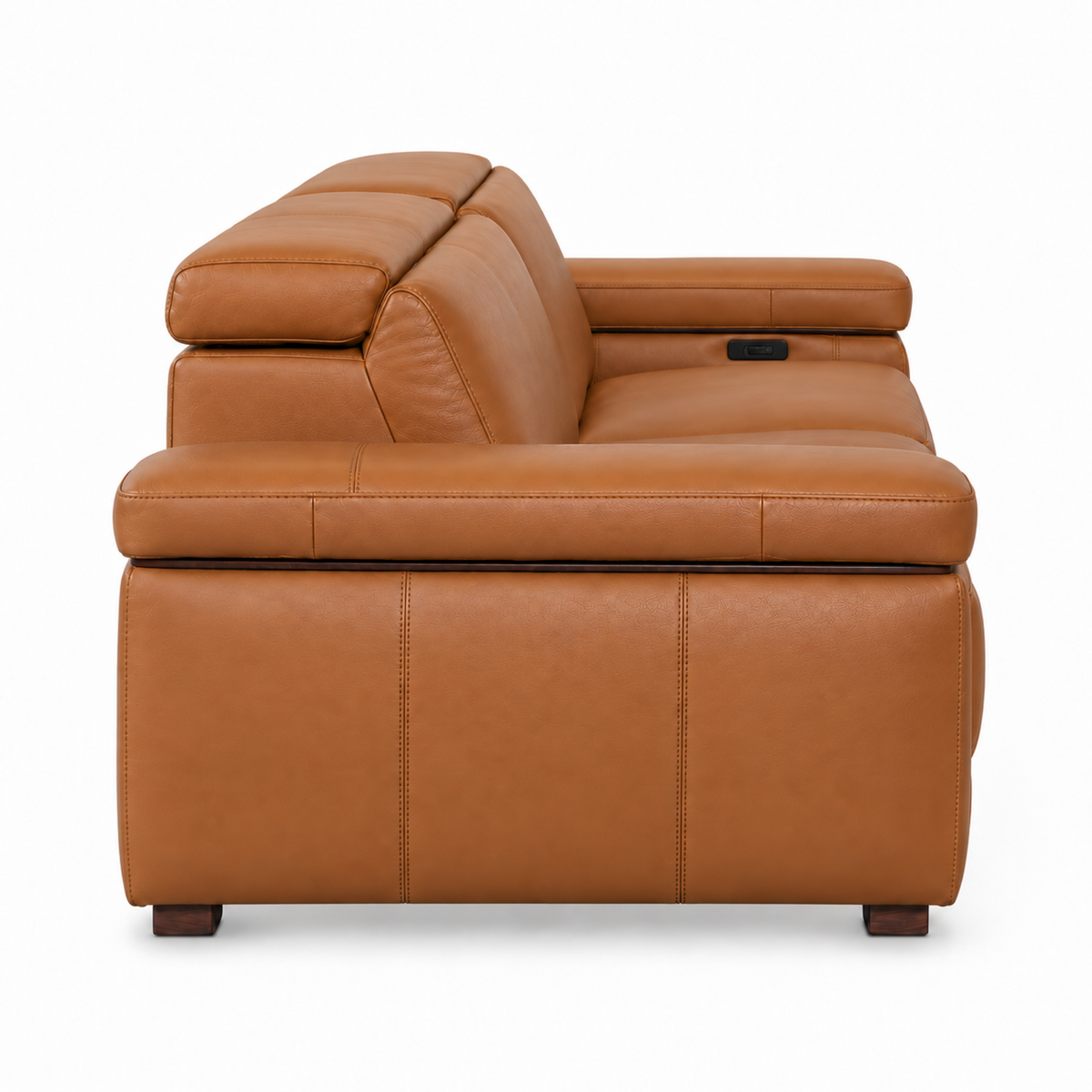 Levanto - Causeuse inclinable motorisée - Cuir Véritable Cognac