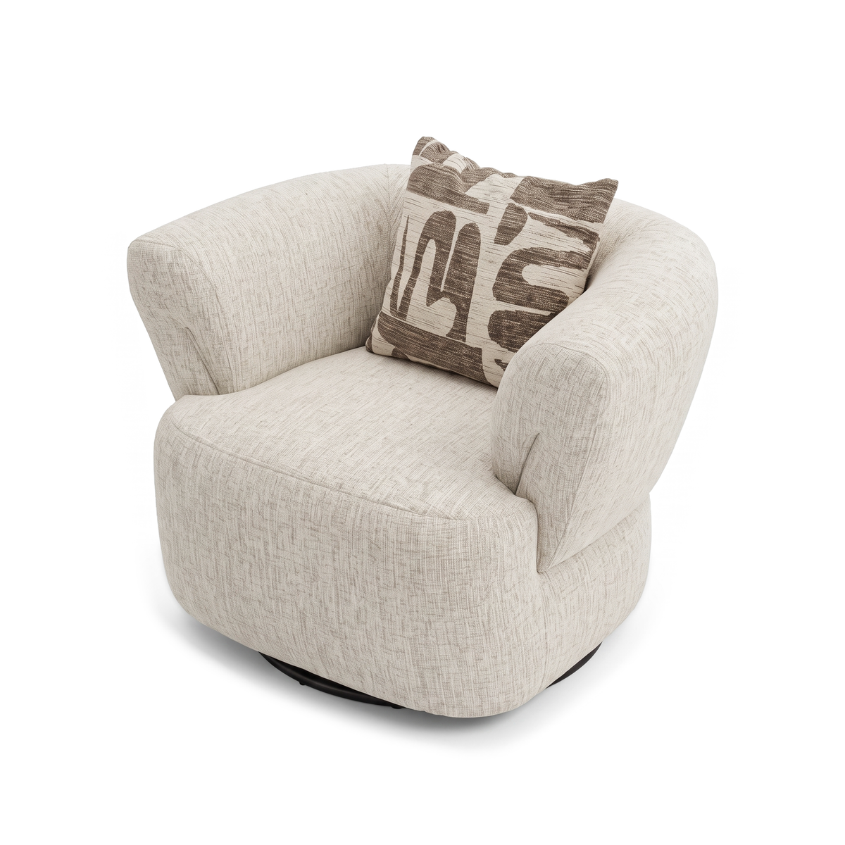 Celine - Swivel Chair - Beige Fabric
