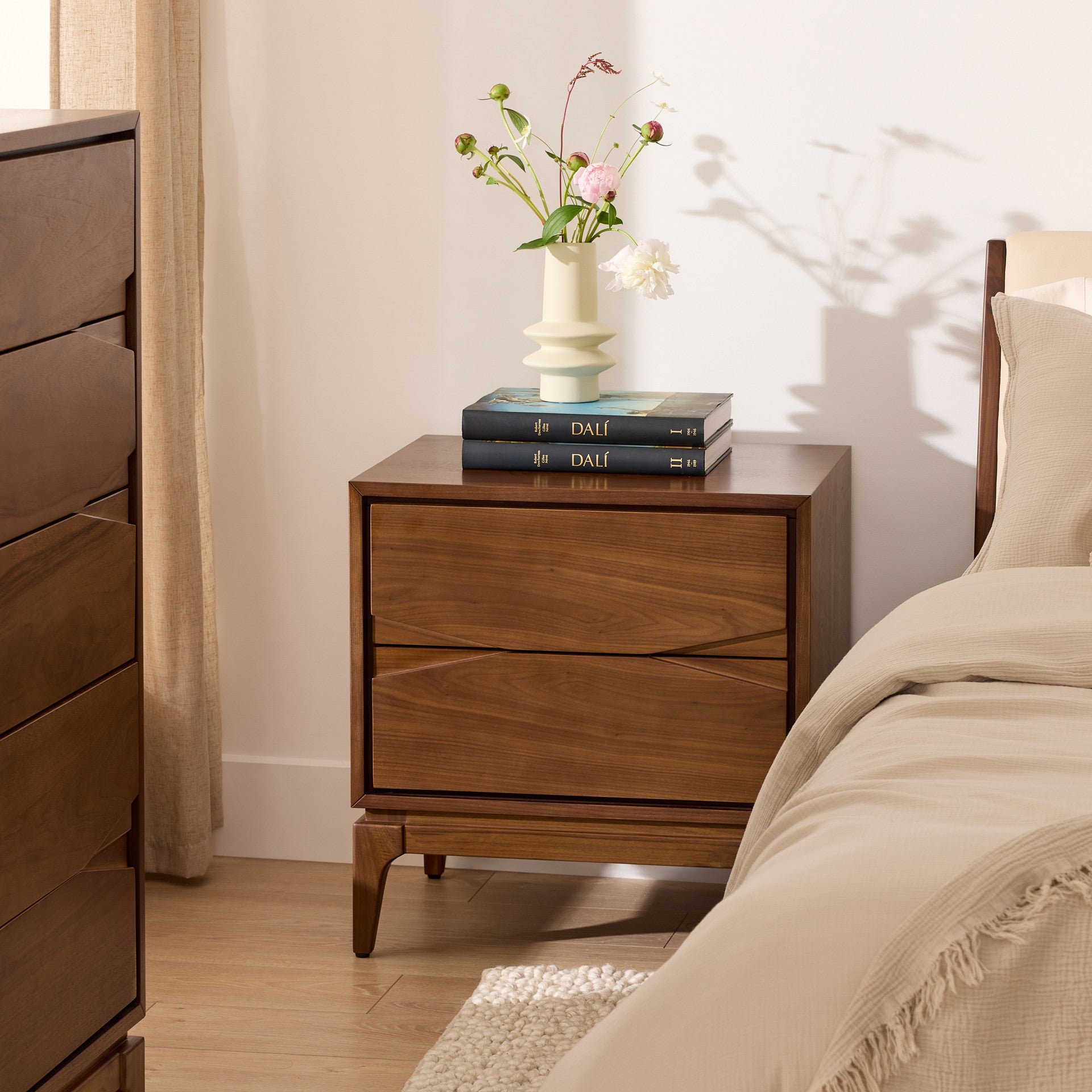 Napoli - Table de Chevet - Noyer