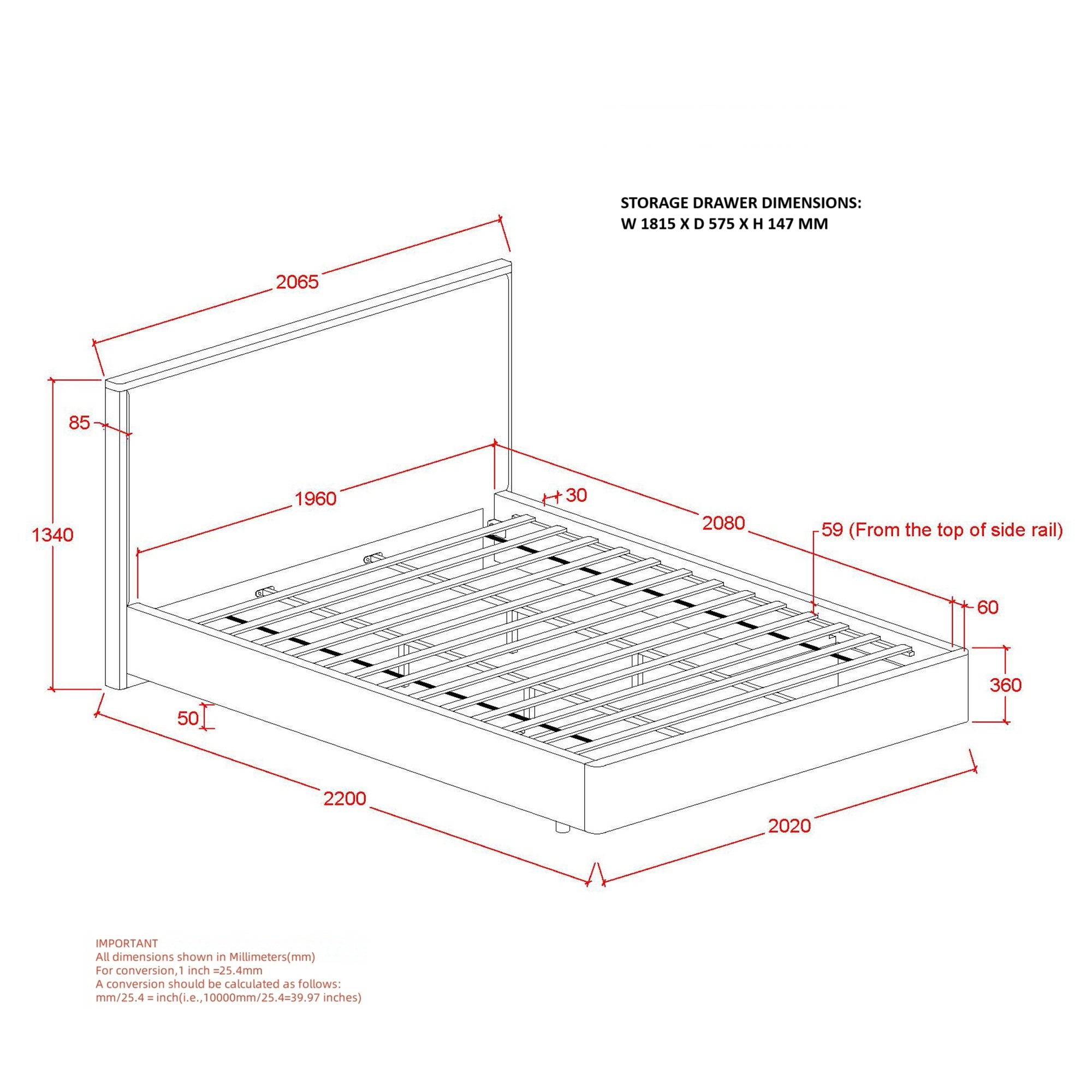 Andover - Lit King - Beige