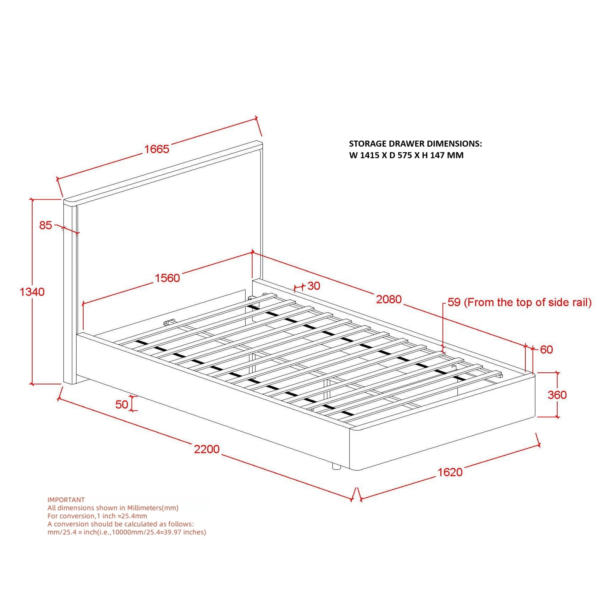Andover - Queen Bed - Beige