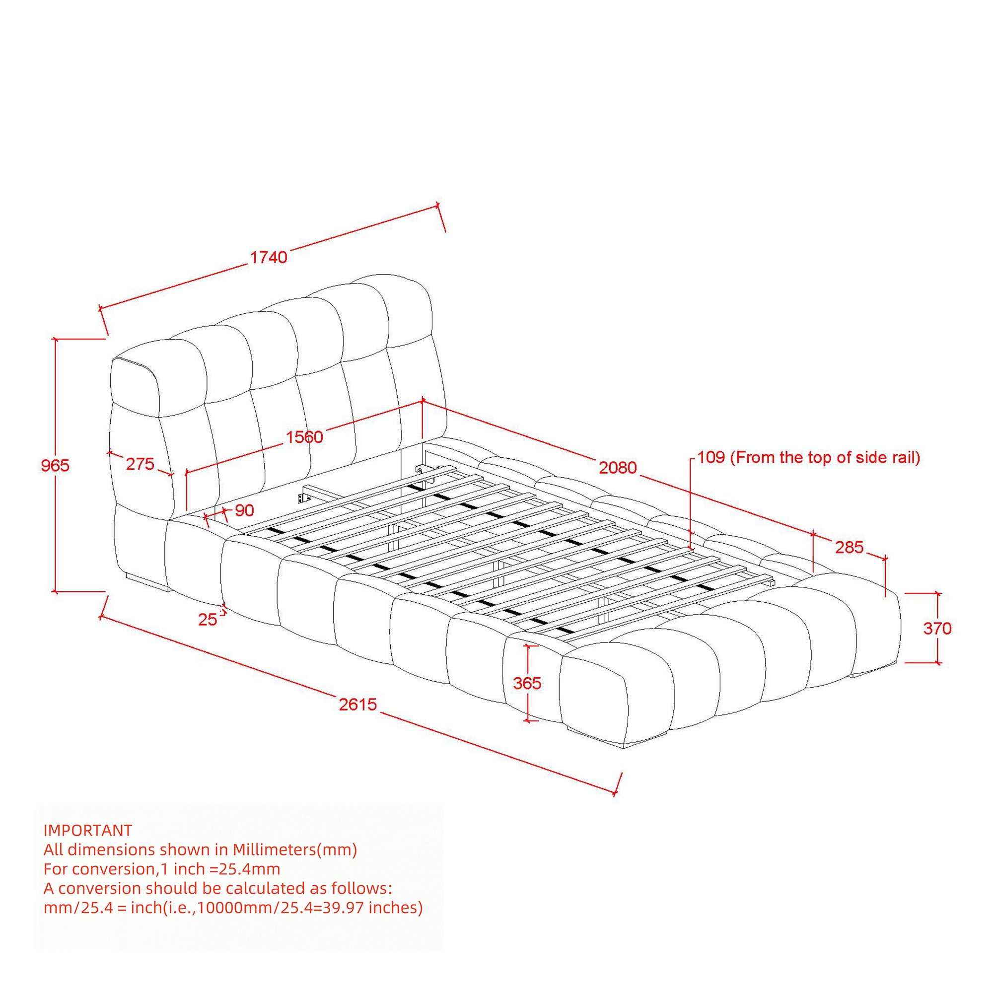 Pasha - Queen Bed - Beige