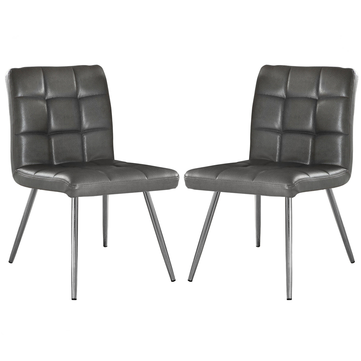 Rhea - Dining Chair - Grey PU Leather