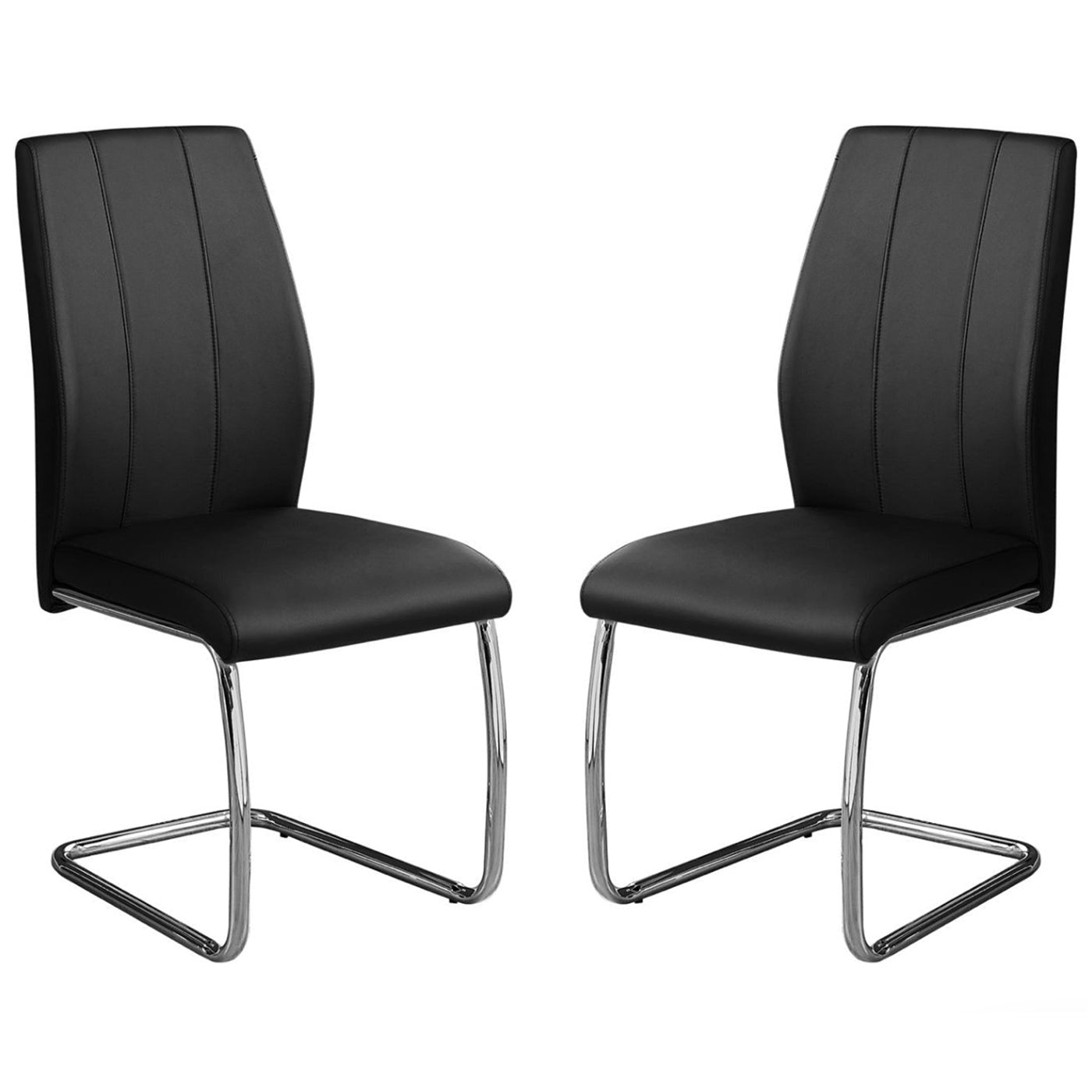 Alina - Chaise de Salle à Manger - Simili-Cuir Noir