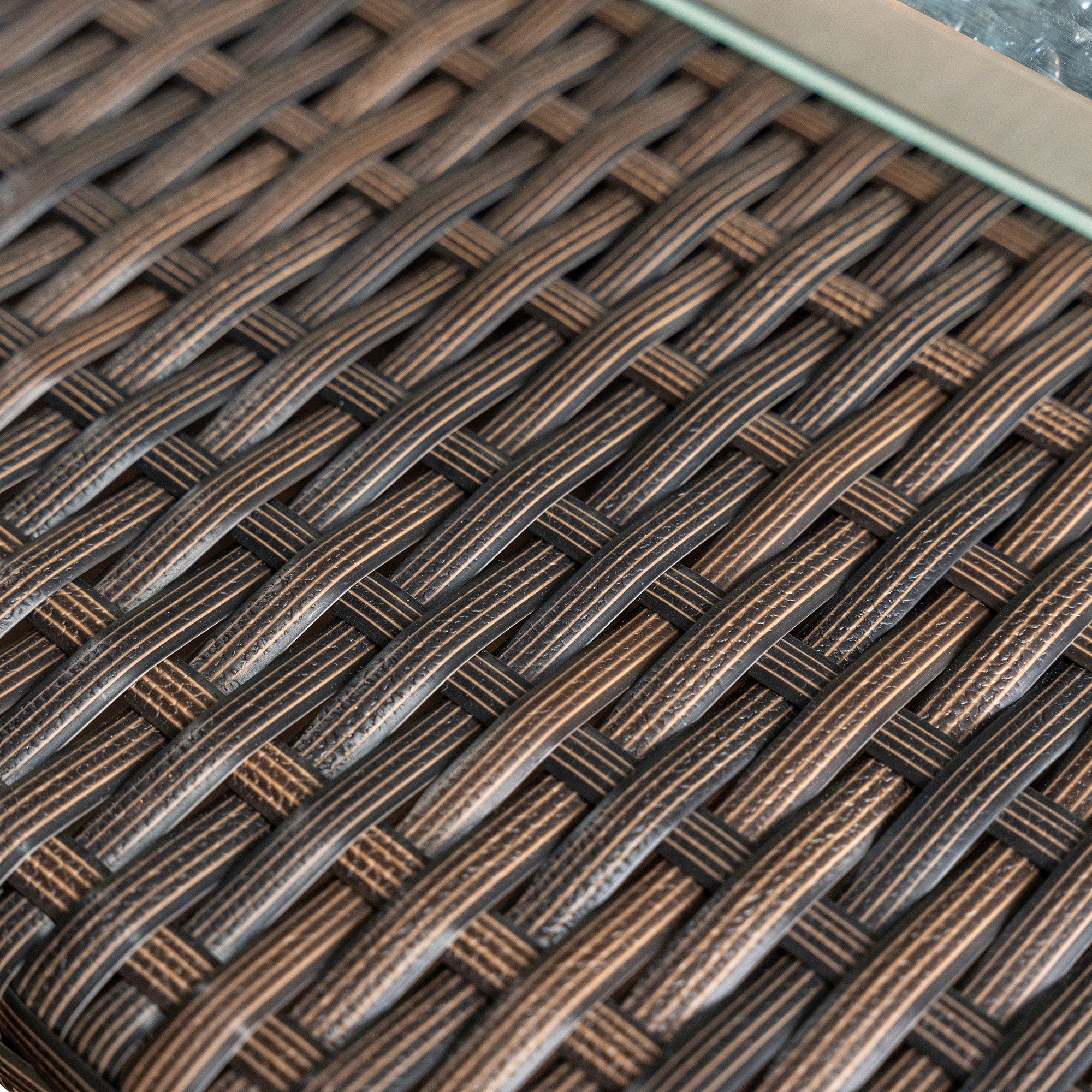 Patio Set - 6 Piece Patio Set with Fireplace Table - Brown and Beige