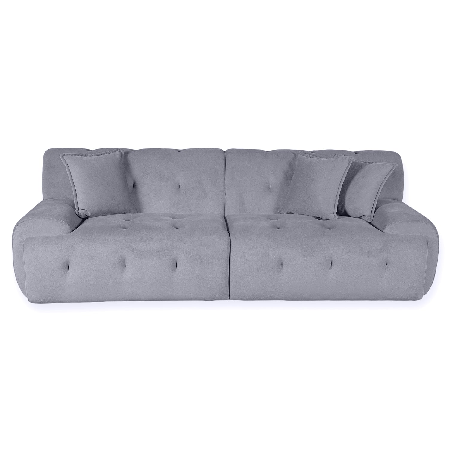 Panda - 3 Seater Sofa - Grey Fabric