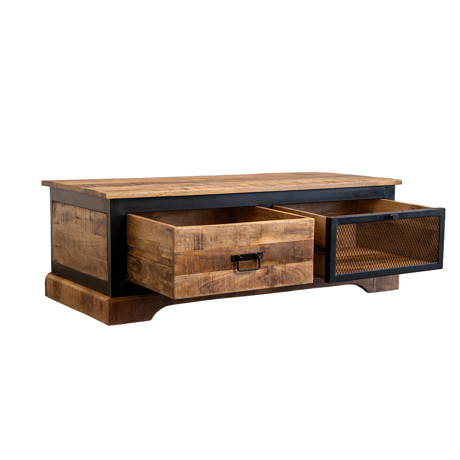 Forge - Table Basse - Bois Massif et Métal