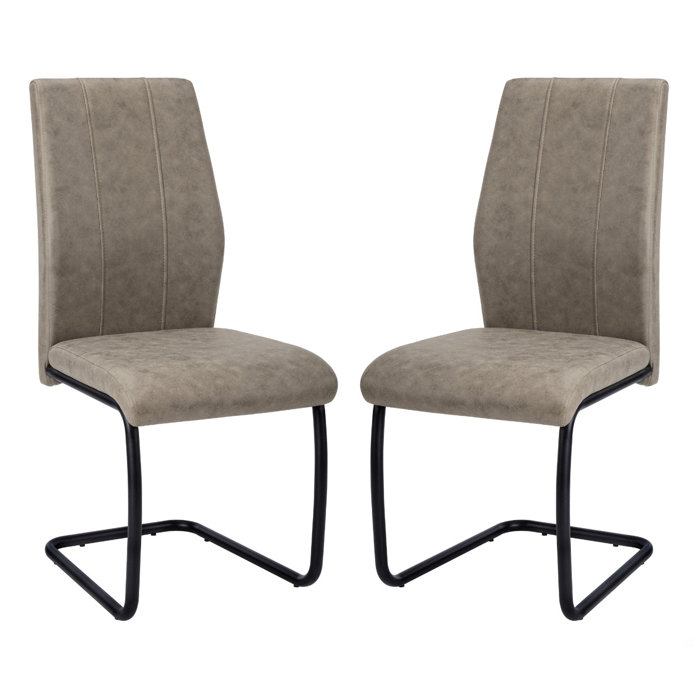 Alina - Chaise de Salle à Manger - Tissu Taupe