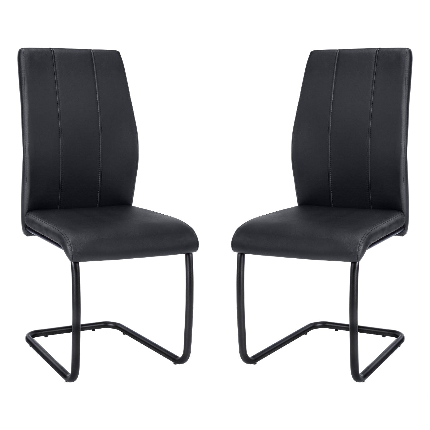 Alina - Chaise de Salle à Manger - Simili-Cuir Noir