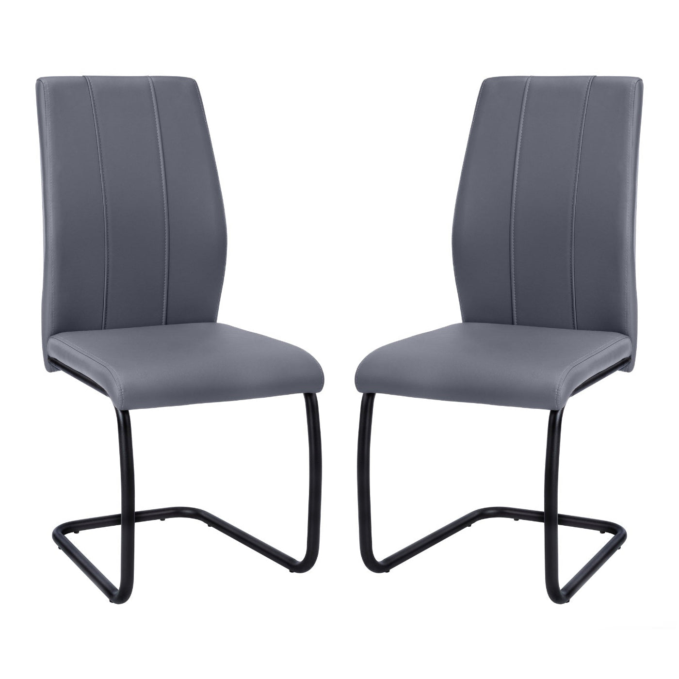 Alina - Chaise de Salle à Manger - Simili-Cuir Gris