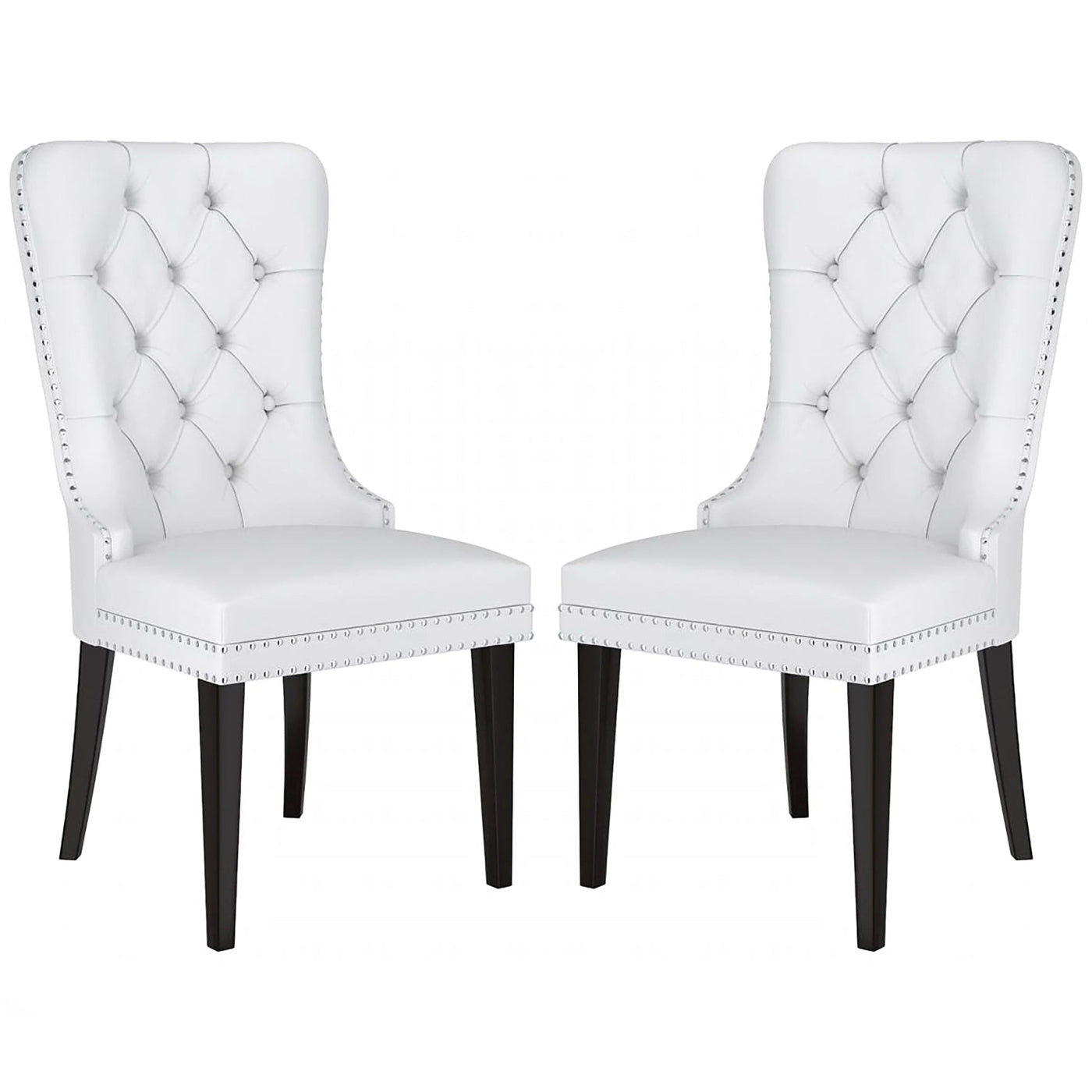 Serena - Chaise de Salle à Manger - Simili-Cuir Blanc