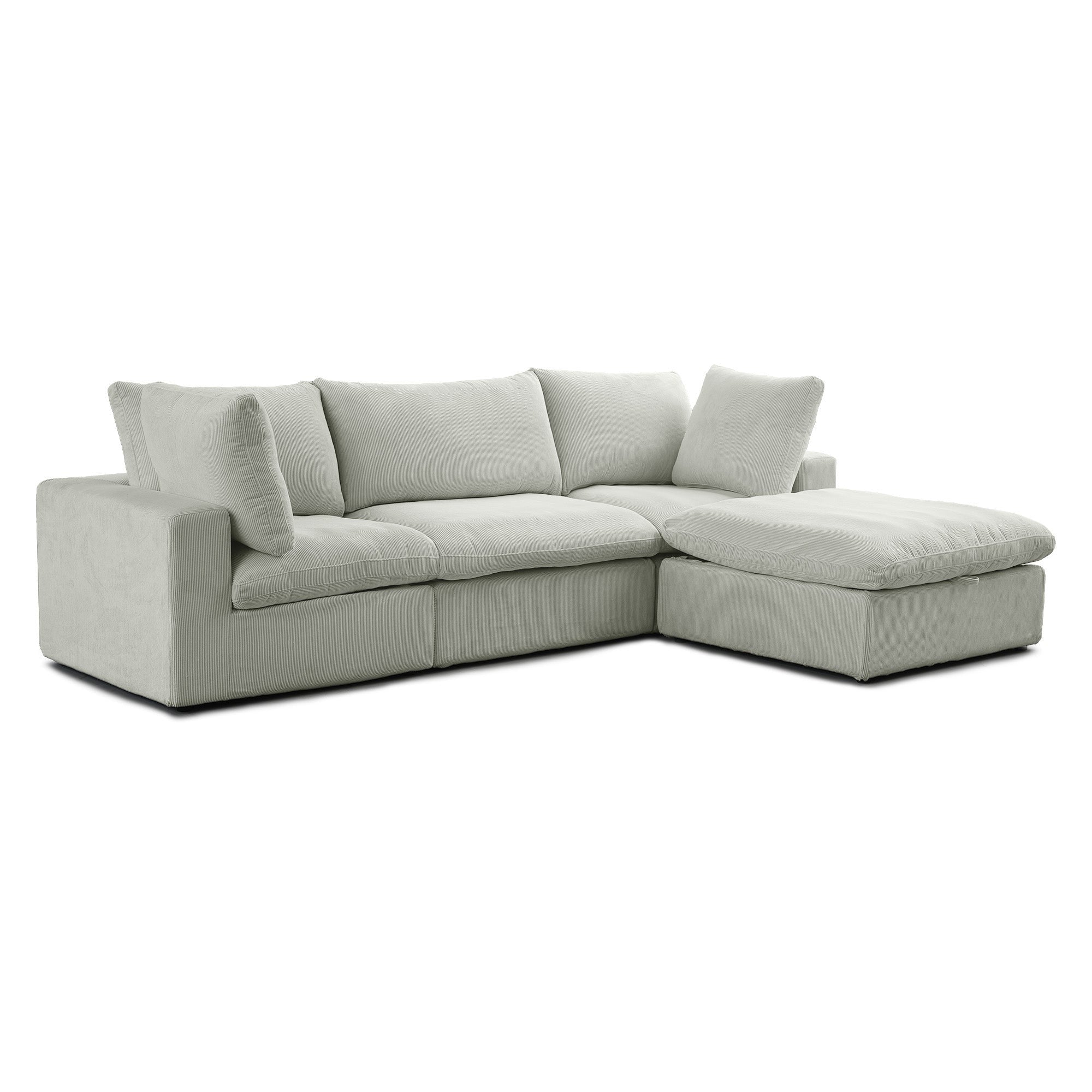 Cozy - Modular Sectional Sofa - Light Grey Fabric