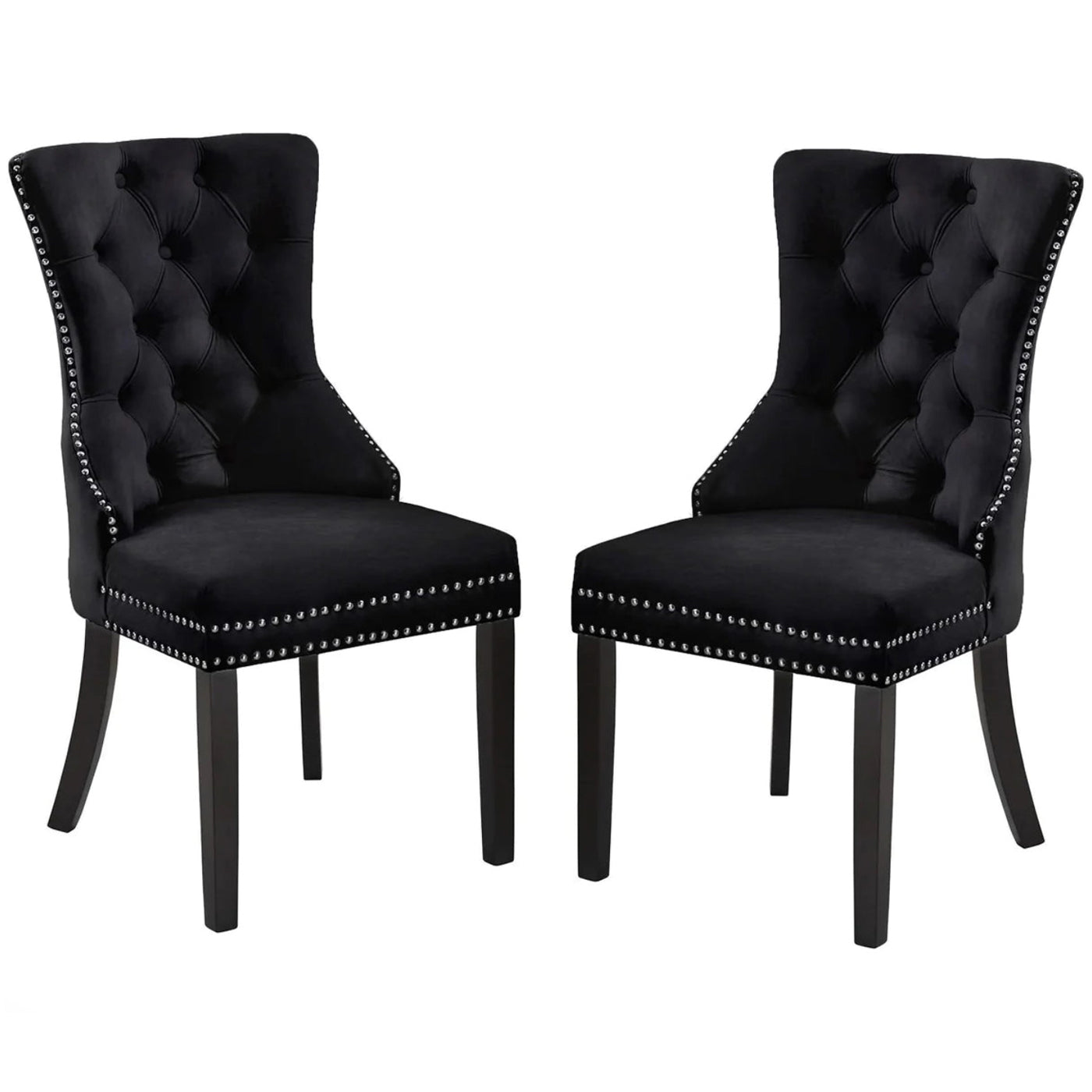 Serena - Dining Chair - Black Velvet