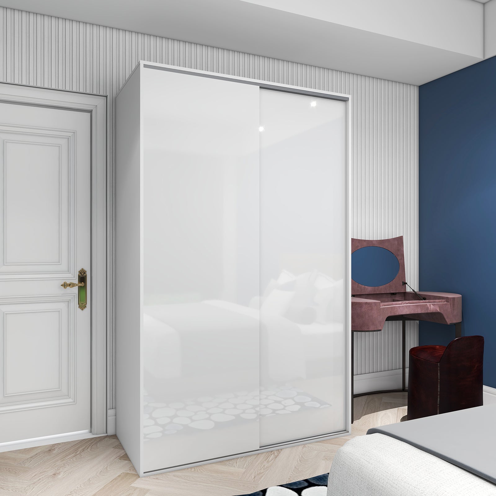 Vista - Wardrobe - Sliding Doors - Glossy White