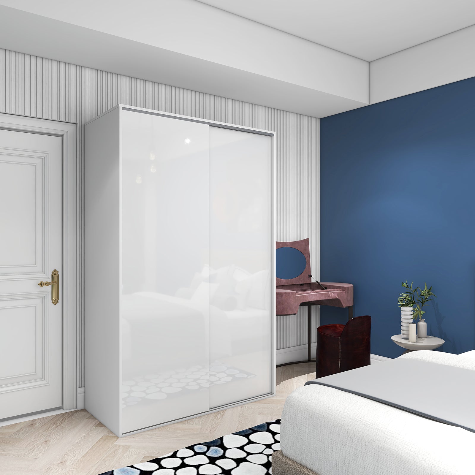 Vista - Wardrobe - Sliding Doors - Glossy White