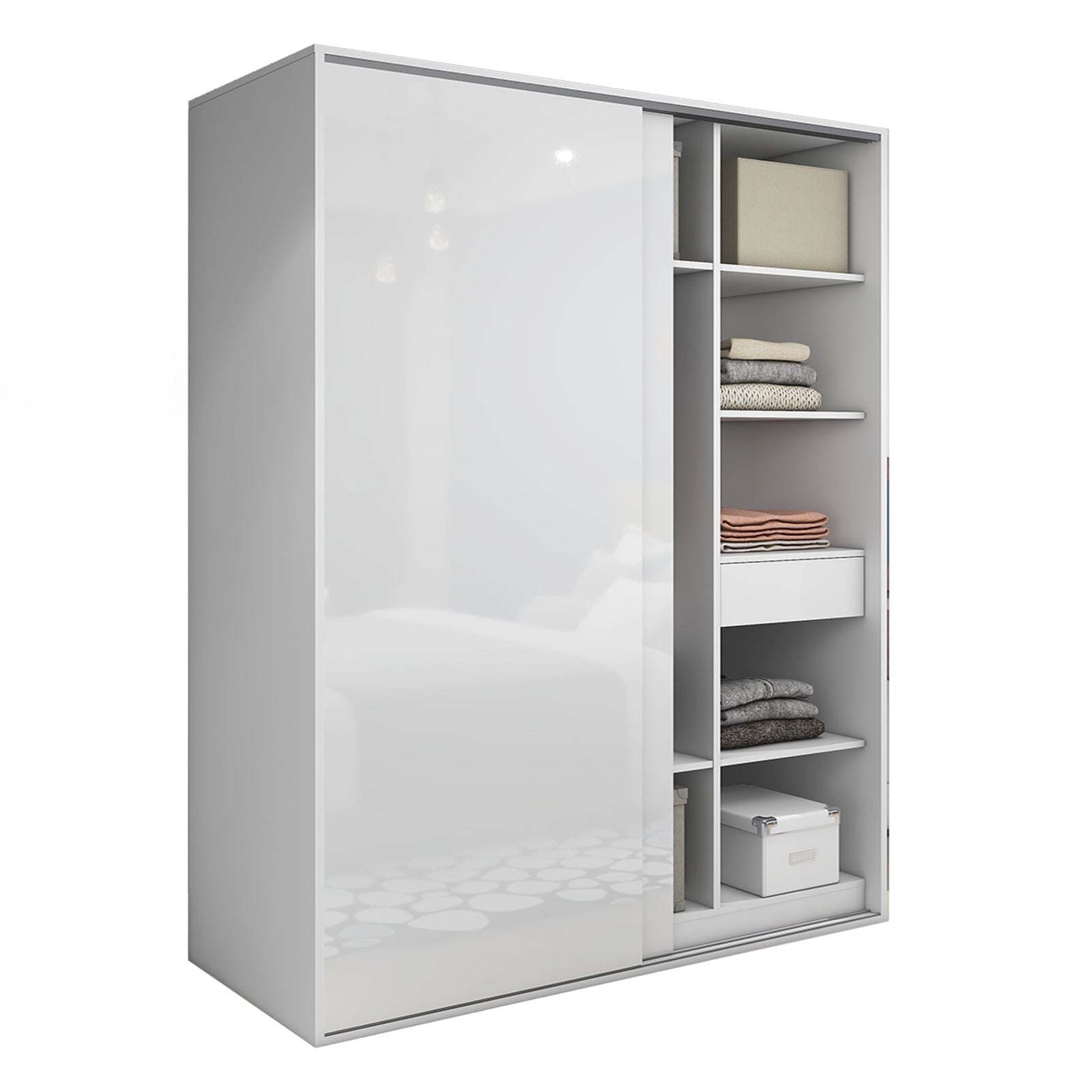 Vista - Wardrobe - Sliding Doors - Glossy White