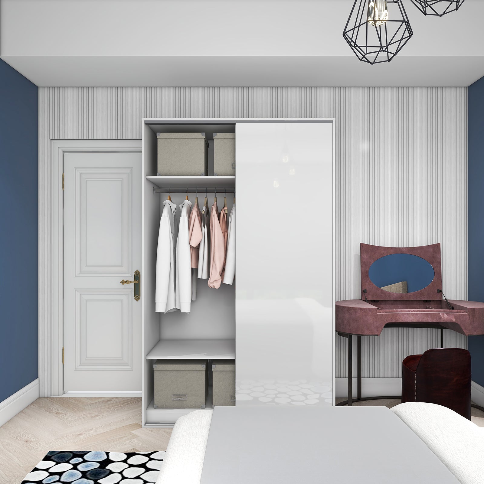Vista - Wardrobe - Sliding Doors - Glossy White