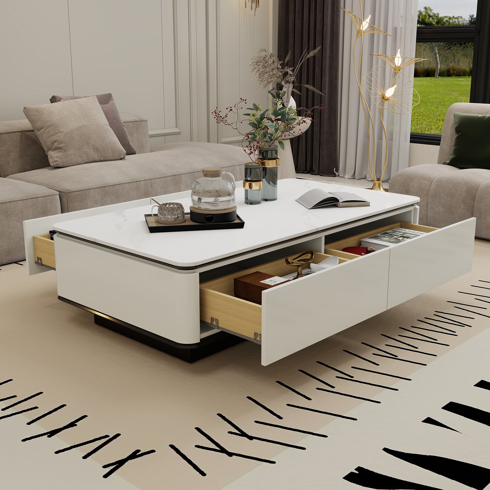 Parma - Table Basse - Gris Pâle