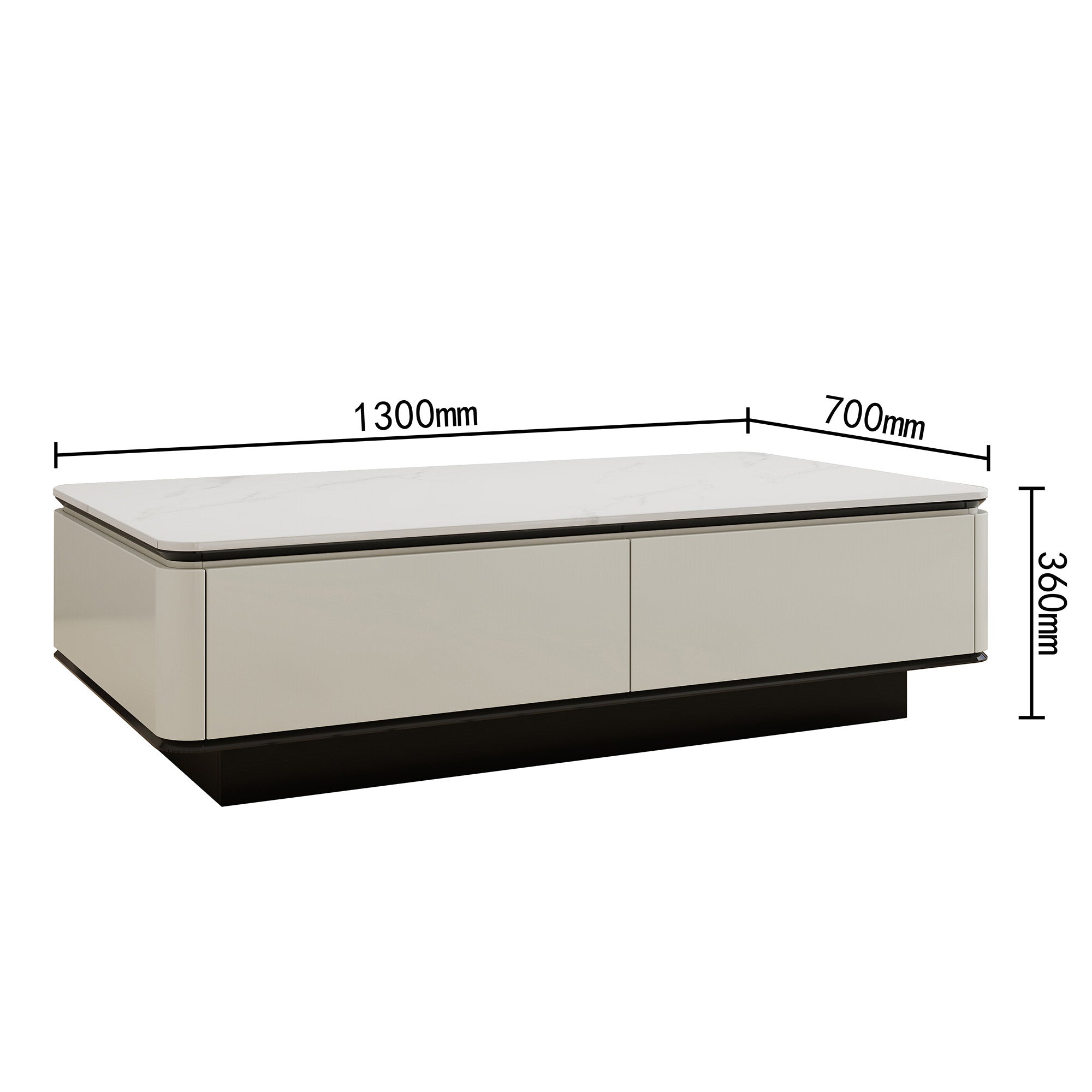 Parma - Table Basse - Gris Pâle