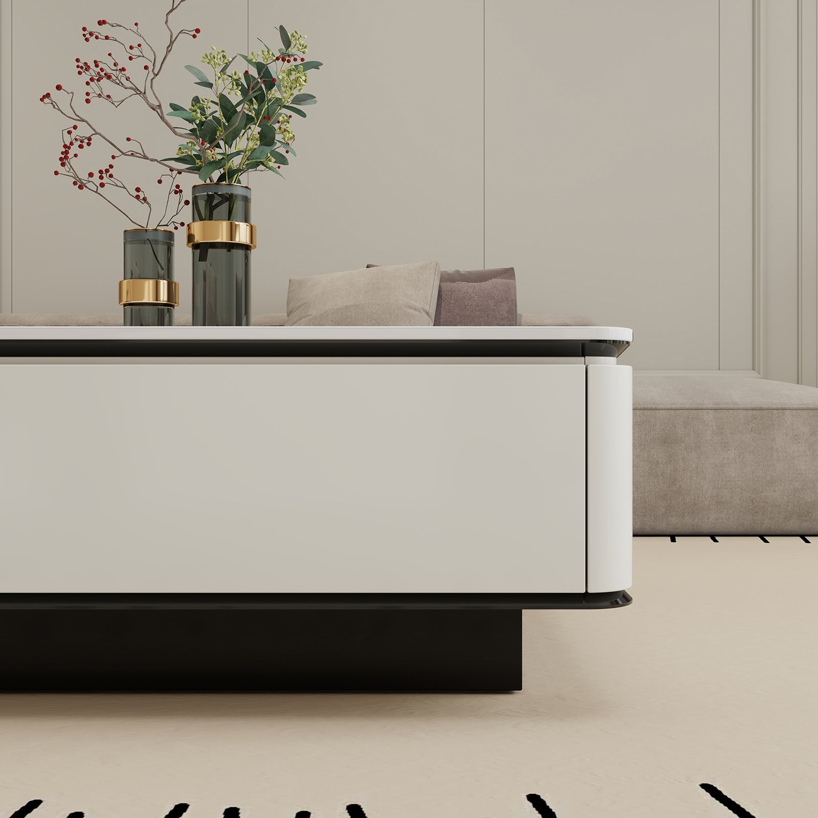 Parma - Table Basse - Gris Pâle