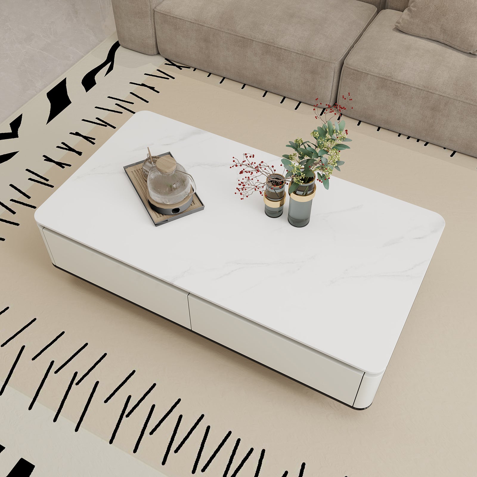 Parma - Table Basse - Gris Pâle