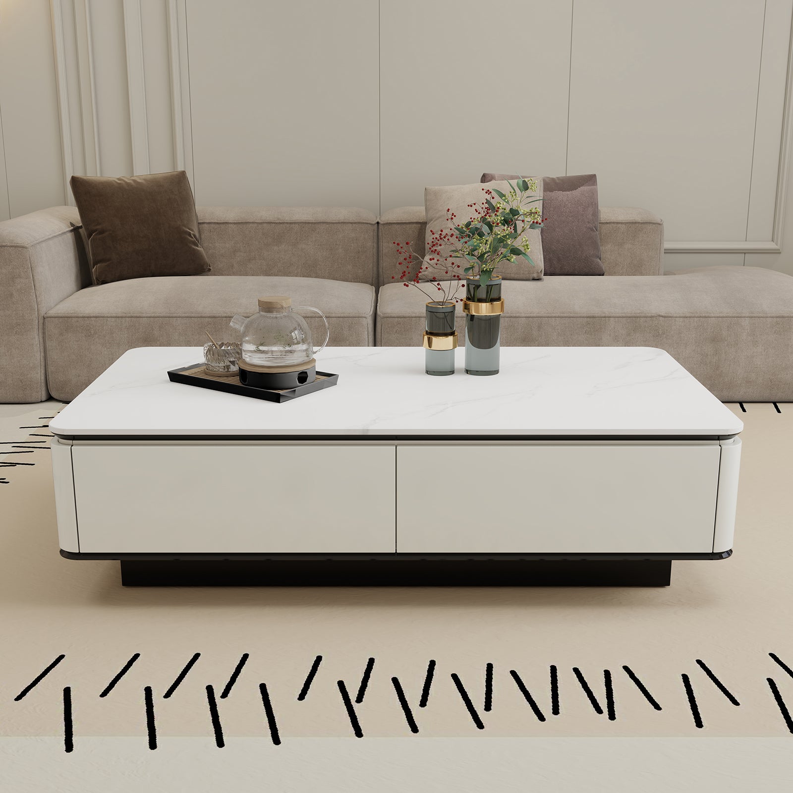 Parma - Table Basse - Gris Pâle