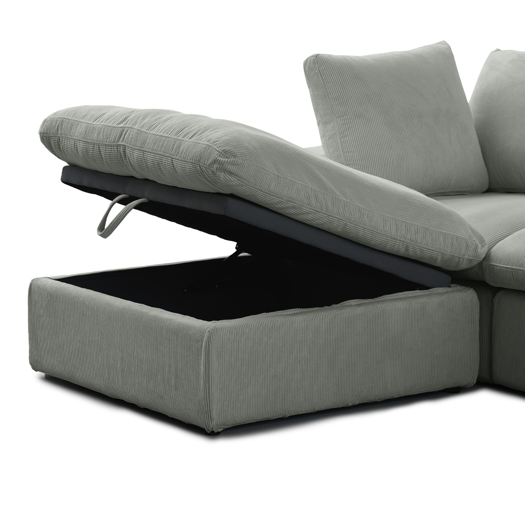Cozy - Modular Sectional Sofa - Dark Grey Fabric