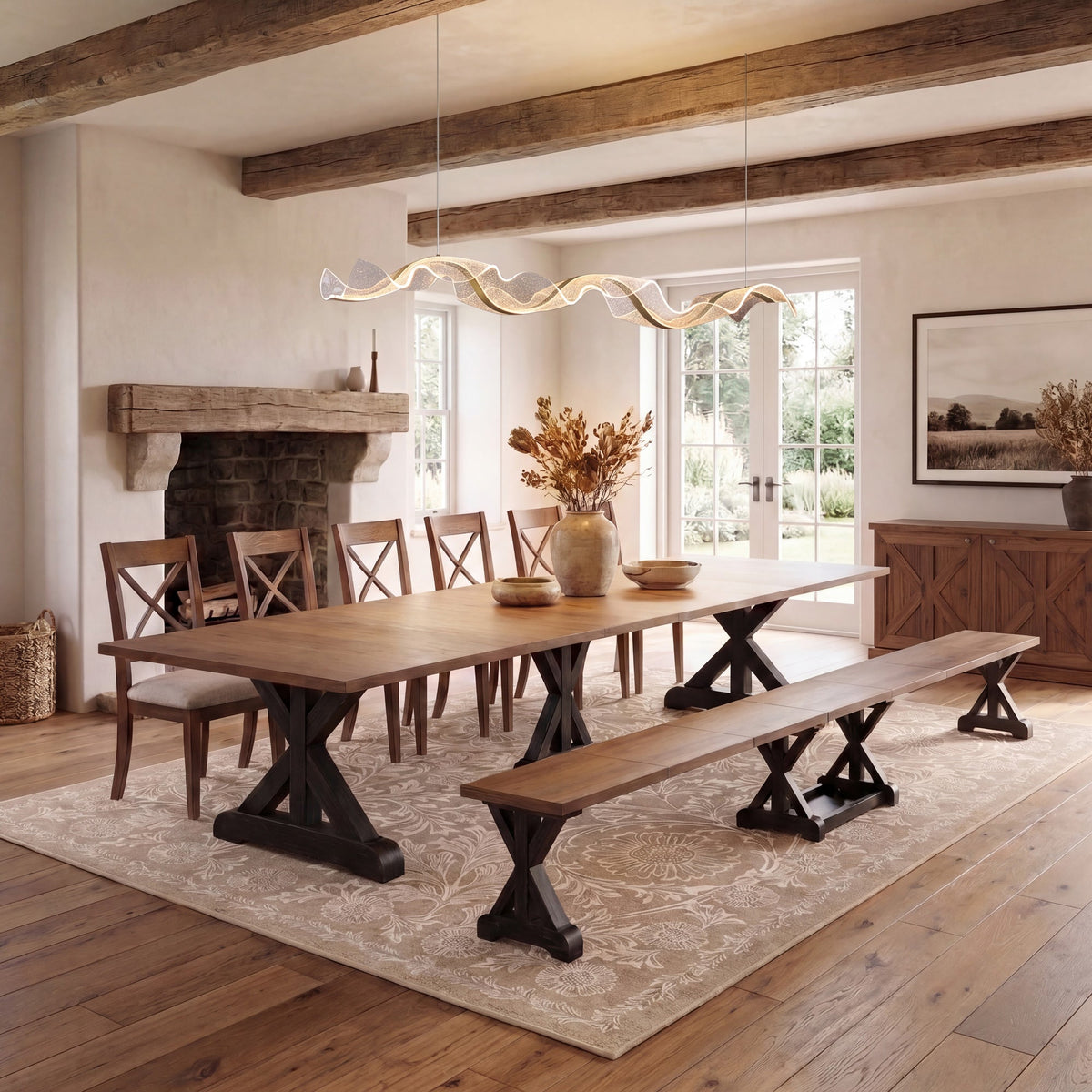 Transformer - Gather Dining Table - French Chestnut Patina Black