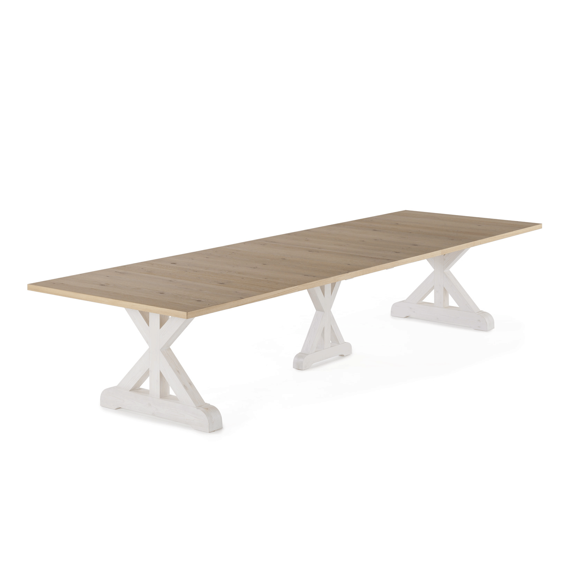 Transformer - Gather Dining Table - Belgian Oak / Patina White