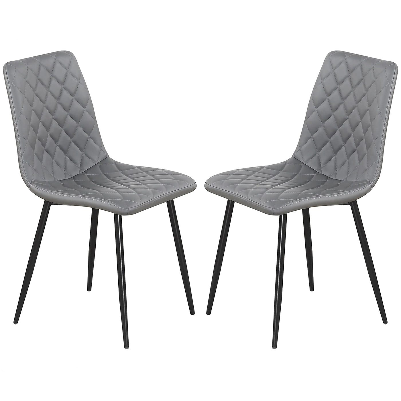 Esme - Chaise de Salle à Manger - Simili-Cuir Gris