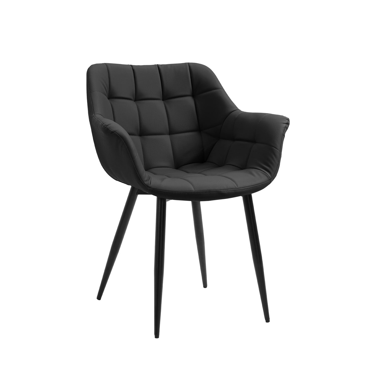 Calla - Dining Chair - Black Faux Leather