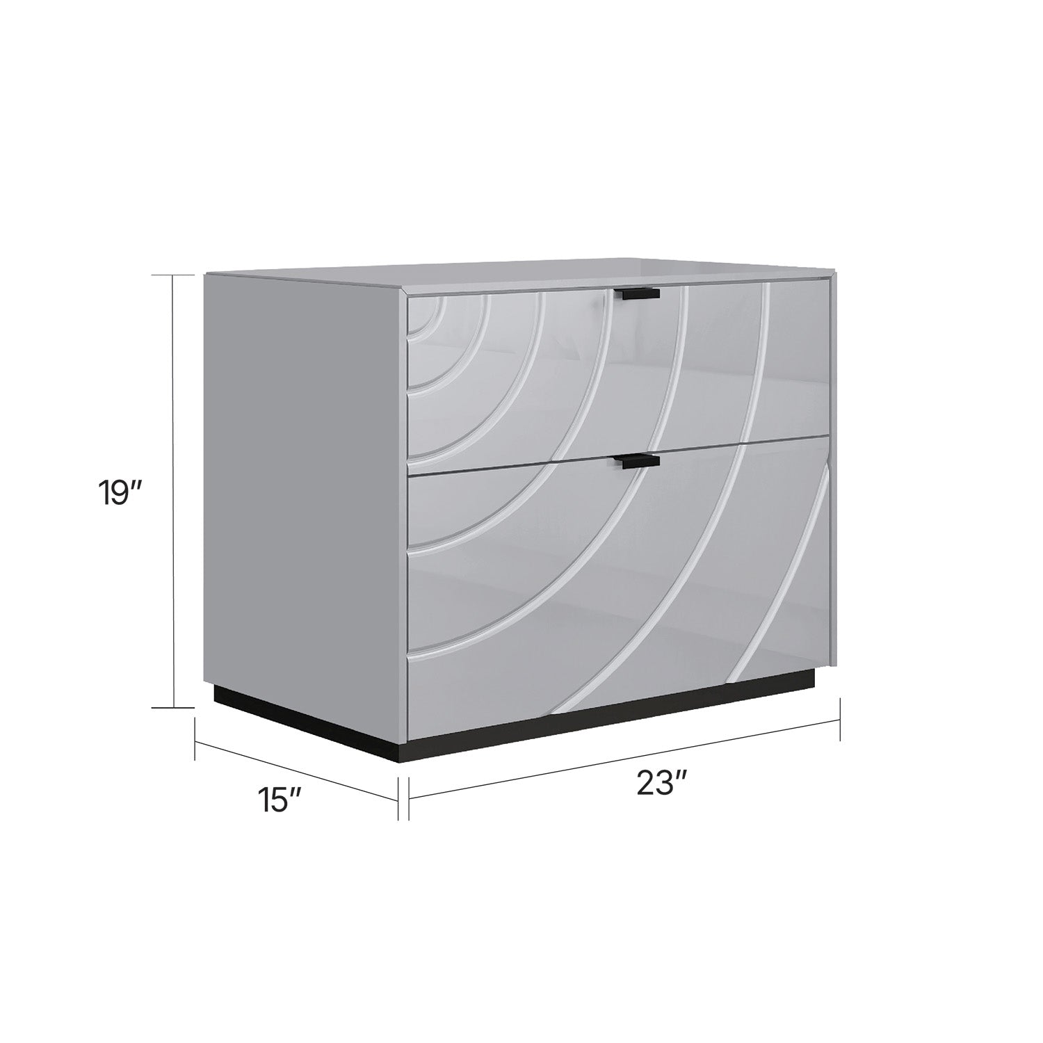 Aveline - Table de chevet - Gris