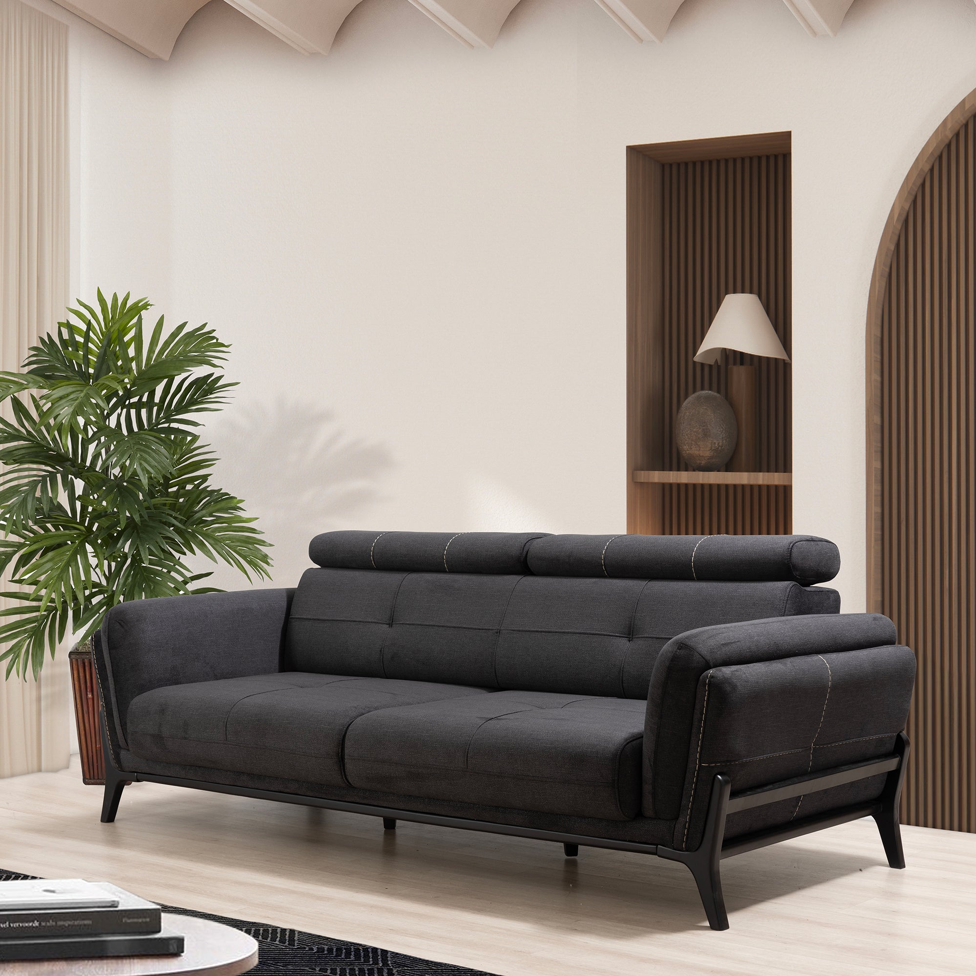 Relax - 3 Seater Sofa - Anthracite Fabric
