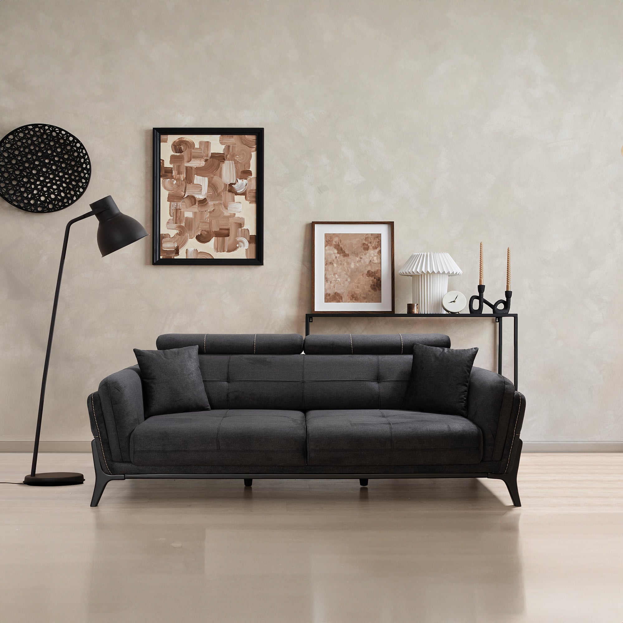 Relax - 3 Seater Sofa - Anthracite Fabric