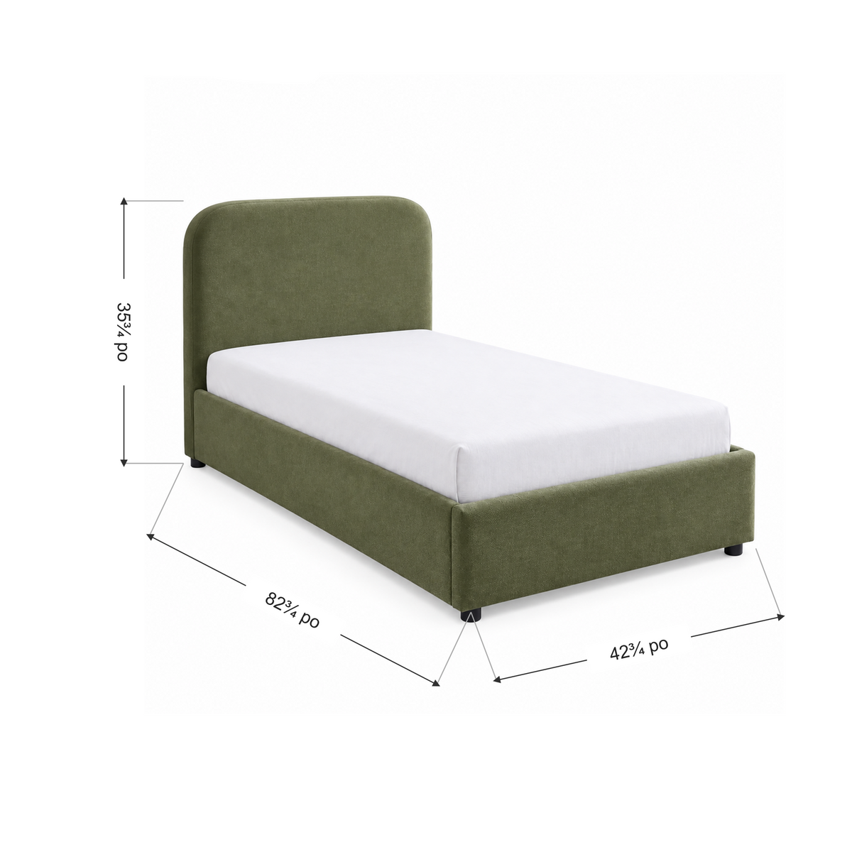 Jenson - Twin Storage Bed - Olive Green