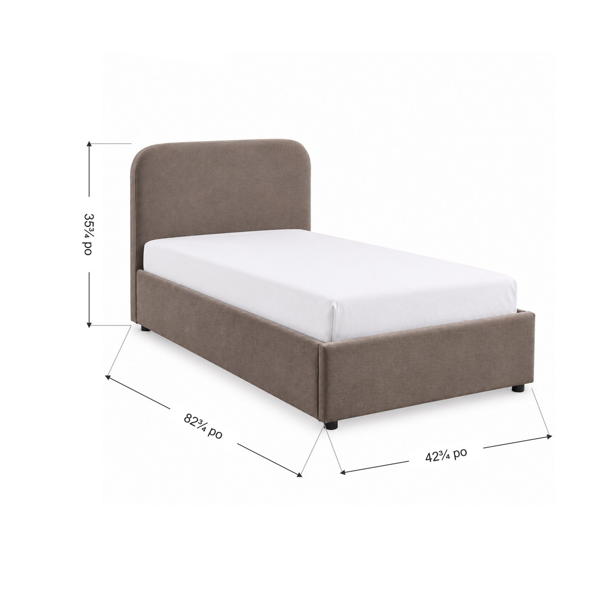Jenson - Twin Storage Bed - Mocha